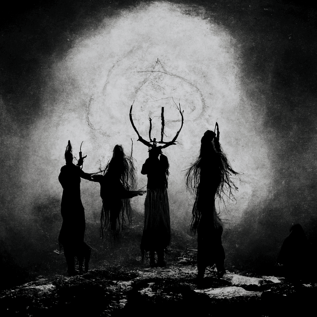 "summoning ritual in the style of Heilung" made with MidJourney